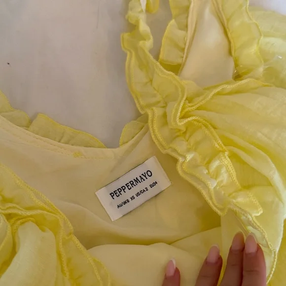 Peppermayo XS ruffle top yellow - Picture 2 of 3